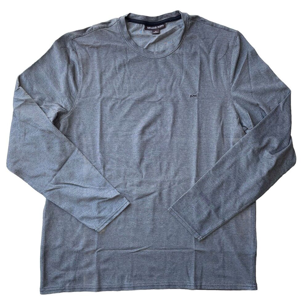 Michael Kors Men's Size XL Long Sleeve Lightweight Crewneck Shirt Top MK Logo